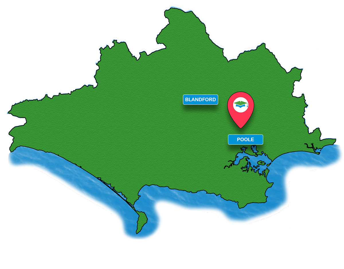School trip Isle of Wight location map for Kingston Lacy